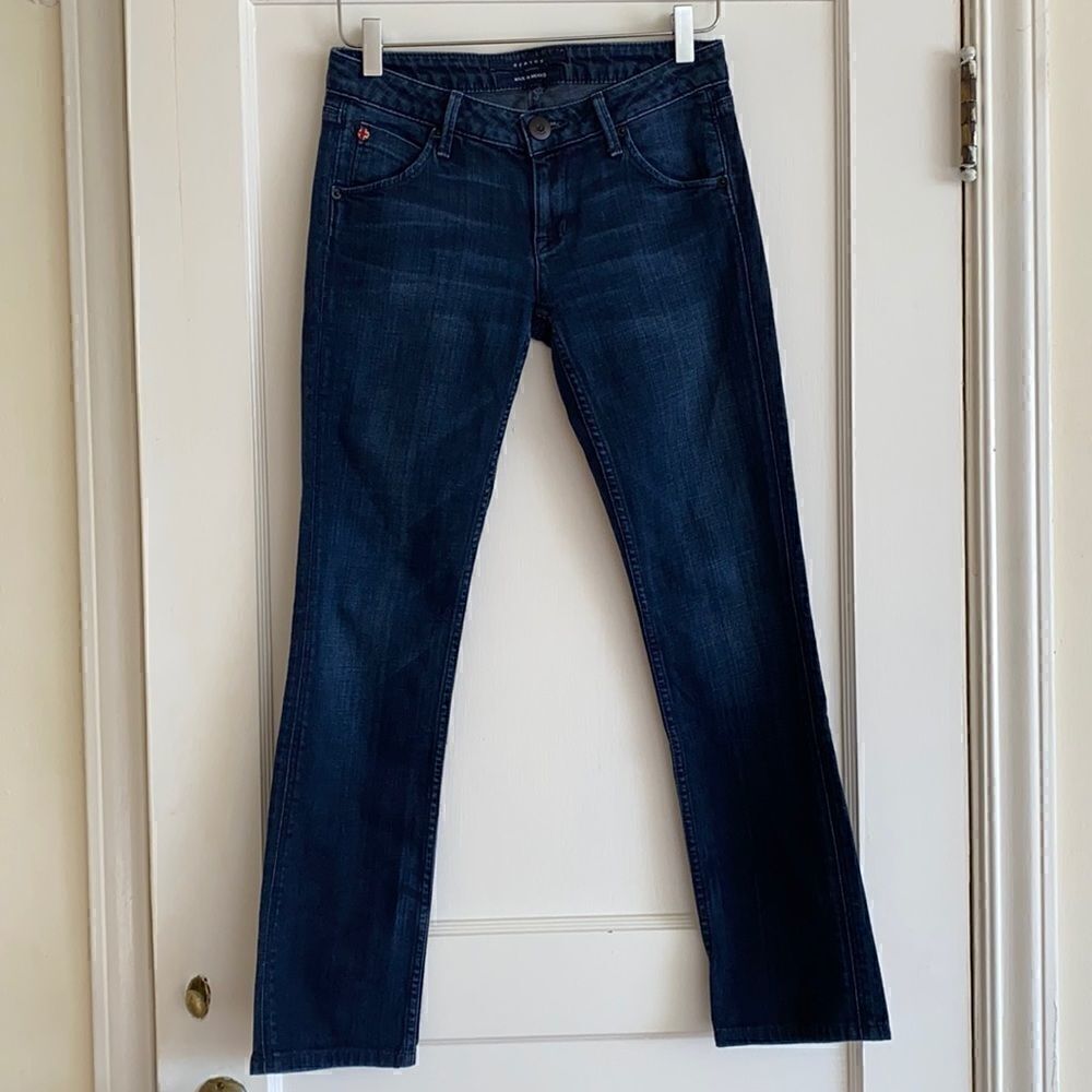 Hudson Low Rise Straight Leg Dark Wash Jeans Size 25